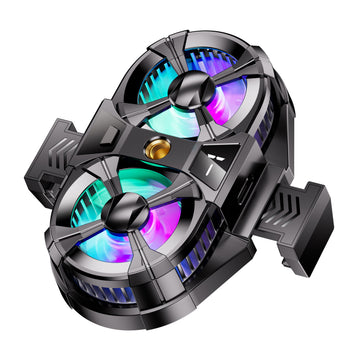 Verilux Phone Cooler Gaming Fan With Digital Display & Adjustable Clip Claw - Dual Turbo Smartphone Fan, 3 Speed Adjustable, Universal for Live Streaming