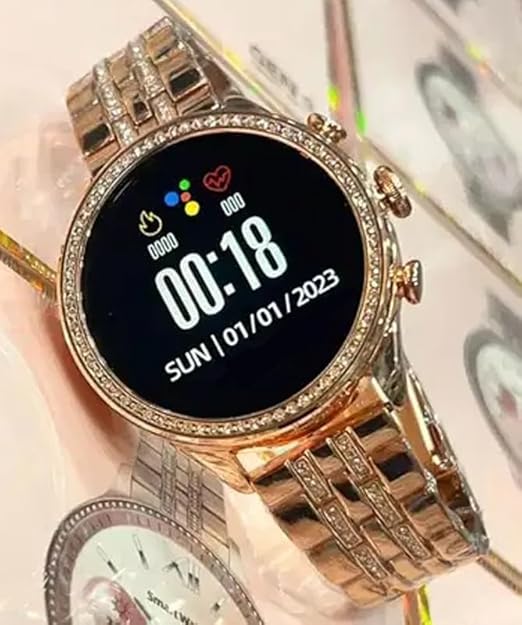 Gen 9 Diamond Strap HD Display 2 Straps BT Calling Smartwatch (Rose Gold Strap) ct